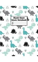 Blank Sheet Music Notebook