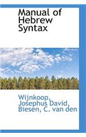 Manual of Hebrew Syntax
