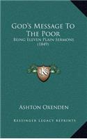 God's Message To The Poor