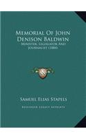 Memorial Of John Denison Baldwin
