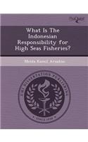 What Is the Indonesian Responsibility for High Seas Fisheries?