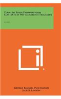 Terms In Their Propositional Contexts In Wittgenstein's Tractatus: An Index(English)