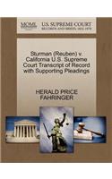 Sturman (Reuben) V. California U.S. Supreme Court Transcript of Record with Supporting Pleadings