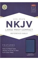 NKJV Large Print Compact Reference Bible, Cobalt Blue