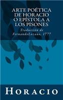 Arte poética de Horacio o Epistola a los Pisones