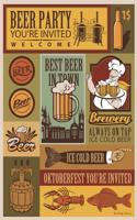 Journal Notebook Writing Diary: Vintage Beer Party Signs Lined 160 Pages - 8 X 10 Large Journal for Writing in