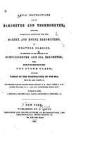 Ample instructions for the barometer and thermometer: (English)