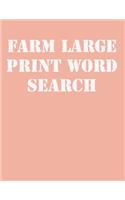 farm large print word search