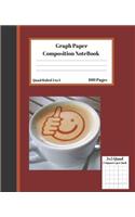 Graph Composition Notebook 5 Squares per inch 5x5 Quad Ruled 5 to 1 100 Sheets: Cute Funny Coffee Smile Gift Notepad / Grid Squared Paper Back To School Gift Notebook For Math Teens Science Adults Students Programmers note takin