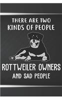 There Are Two Kinds Of People Rottweiler Owners And Sad People Notebook Journal