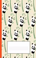 Panda Composition Notebook: Primary Ruled Dotted Mid Line with Story Picture Space for Elementary School Children