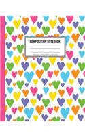 Composition Notebook: Heart Pattern Notebook For Girls