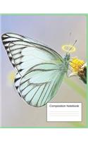 Composition Notebook: Wide Ruled Composition Notebook Gift For Grandchildren, Children, Seniors, Women, and Teen Butterfly Lovers, Blank Lined Journal and Home school Wor