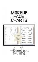 Makeup Face Charts: Makeup Artist Drawing Coloring Face Charts Large Notebook