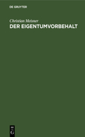 Der Eigentumvorbehalt