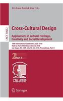 Cross-Cultural Design. Applications in Cultural Heritage, Creativity and Social Development