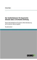 Der Gedichtekanon für bayerische Schulen (Sek. I)