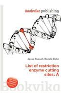 List of Restriction Enzyme Cutting Sites: A(English)