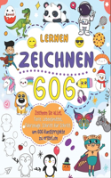 zeichnen lernen Alles 606: Erstellen Sie Ihre eigene Kunst mit der einfachen Schritt-für-Schritt-Anleitung zum Zeichnen von Tieren, Lebensmitteln, Fahrzeugen und mehr
