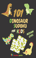 101 Dinosaur Sudoku For Kids - Medium Level