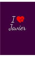 I love Javier: Notebook / Journal / Diary - 6 x 9 inches (15,24 x 22,86 cm), 150 pages. For everyone who's in love with Javier.