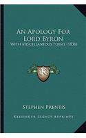 Apology for Lord Byron