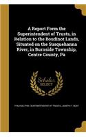 A Report Form the Superintendent of Trusts, in Relation to the Boudinot Lands, Situated on the Susquehanna River, in Burnside Township, Centre County, Pa