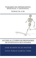 Temario de Oposiciones. Biologia y Geologia. Temas 56 a 60.