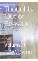 Thoughts Out of Season
