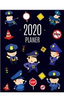 Polizei Planer 2020: Tagesplaner 2020 Januar - December (12 Monate) - Ideal für die Schule, Studium und das Büro - Agenda Organizer mit Raum für Notizen