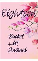 Eighteen Bucket List Journal