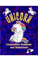 Unicorn Composition Notebook and Sketchbook