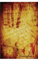 Music Journal: Lined Paper & Staff Paper For Notes, Lyrics And Music. For Musicians, Music Lovers, Students, Songwriting, 135 Pages 6x9in