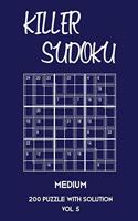 Killer Sudoku Medium 200 Puzzle With Solution Vol 5