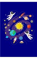 Astronaut Space Solar System Planets Journal