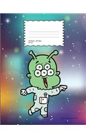 Five Eyed Alien Notebook: School Supplies Composition Book for Kids