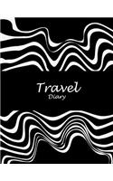 Travel Diary: Black Art Book, 2019 Calendar Trip Planner, Personal Traveler's Notebook 8.5" X 11" Travel Log, to Do List