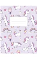 Unicorn Notebook: 100 Pages of 7.5" X 9.75" College Ruled Lined Paper (Diary, Planner, Journal)(Composition Notebook)