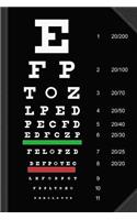 Snellen Chart Journal Notebook: Blank Lined Ruled for Writing 6x9 120 Pages