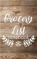 Grocery List Notebook