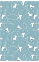 Journal Notebook Ice Skates in Snow Winter Pattern - Grey: 162 Lined and Numbered Pages With Index Blank Journal For Journaling, Writing, Planning and Doodling.(93 Journal Notebook Lined 2)