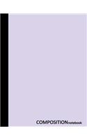 Composition Notebook: 100 Pages, 8.5 x 11 inches, Wide Ruled Notebook, Pastel Purple cover