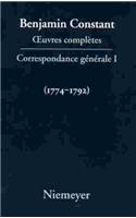 Oeuvres ComplÃ¨tes, I, Correspondance 1774-1792