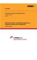 Balancing Values. An Indian perspective on corporate values from Scandinavia