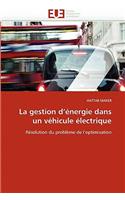 La Gestion d''énergie Dans Un Véhicule Électrique