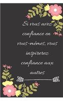 Si vous avez confiance en vous-mêmes, vous inspirerez confiance aux autres