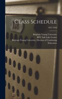 Class Schedule; 1957-1958