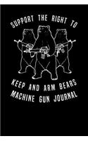 Support The Right To Keep And Arm Bears Machine Gun Journal
