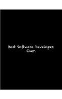 Best Software Developer. Ever: Line Notebook Handwriting Practice Paper Workbook