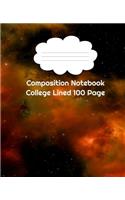 Composition Notebook College Lined 100 Page Night Sky